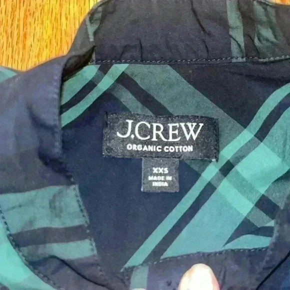 J. Crew Fresco top with jewel buttons in Black Watch tartan Size XXS - Picture 7 of 11